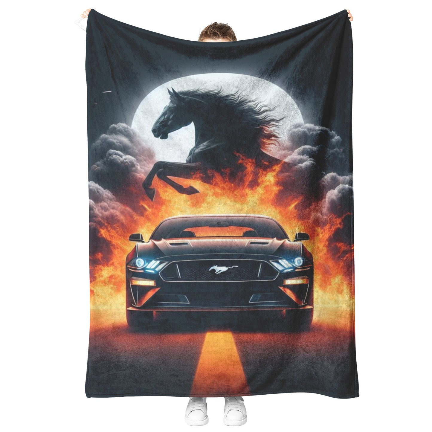 FORD MUSTANG Gifts For Ford Lovers Fleece Blanket_60_80