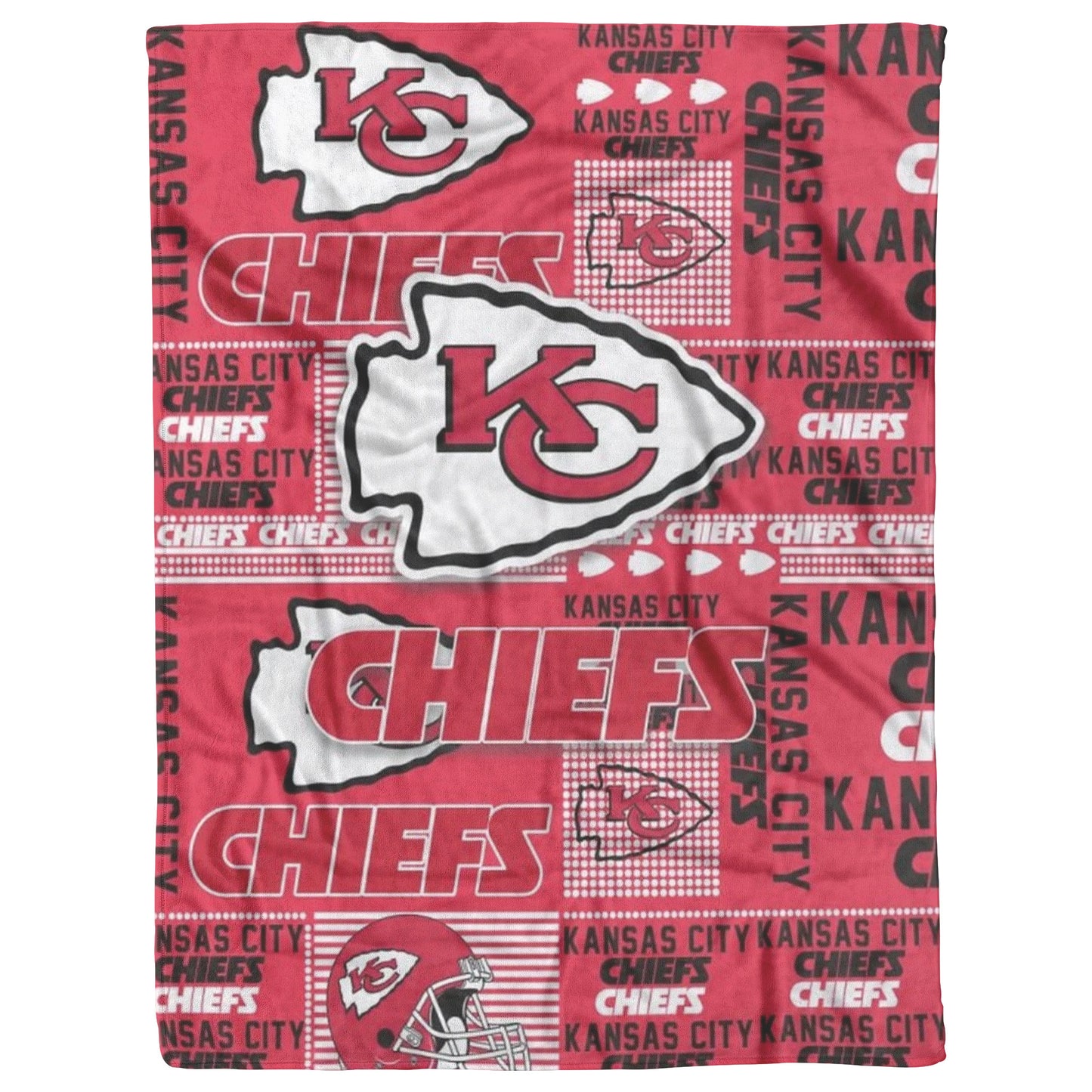 Kansas_City_Chiefs Football Style Blanket Sherpa Throw Blanket Ultra Soft Flannel Blankets for Football Fans Gift 60 x 80