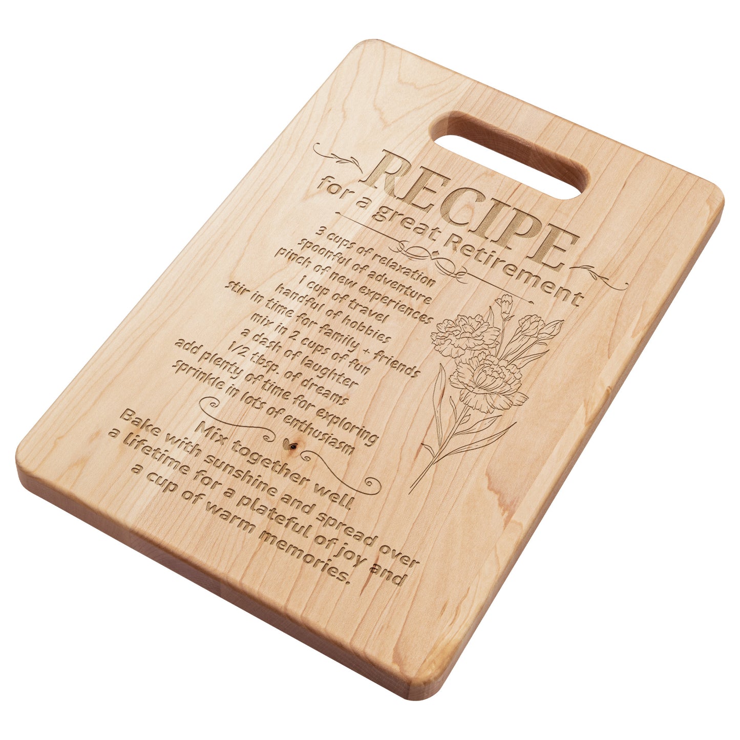 MAPLE CUTTING BOARD RECIPE FOR A GREAT RETIREMENT