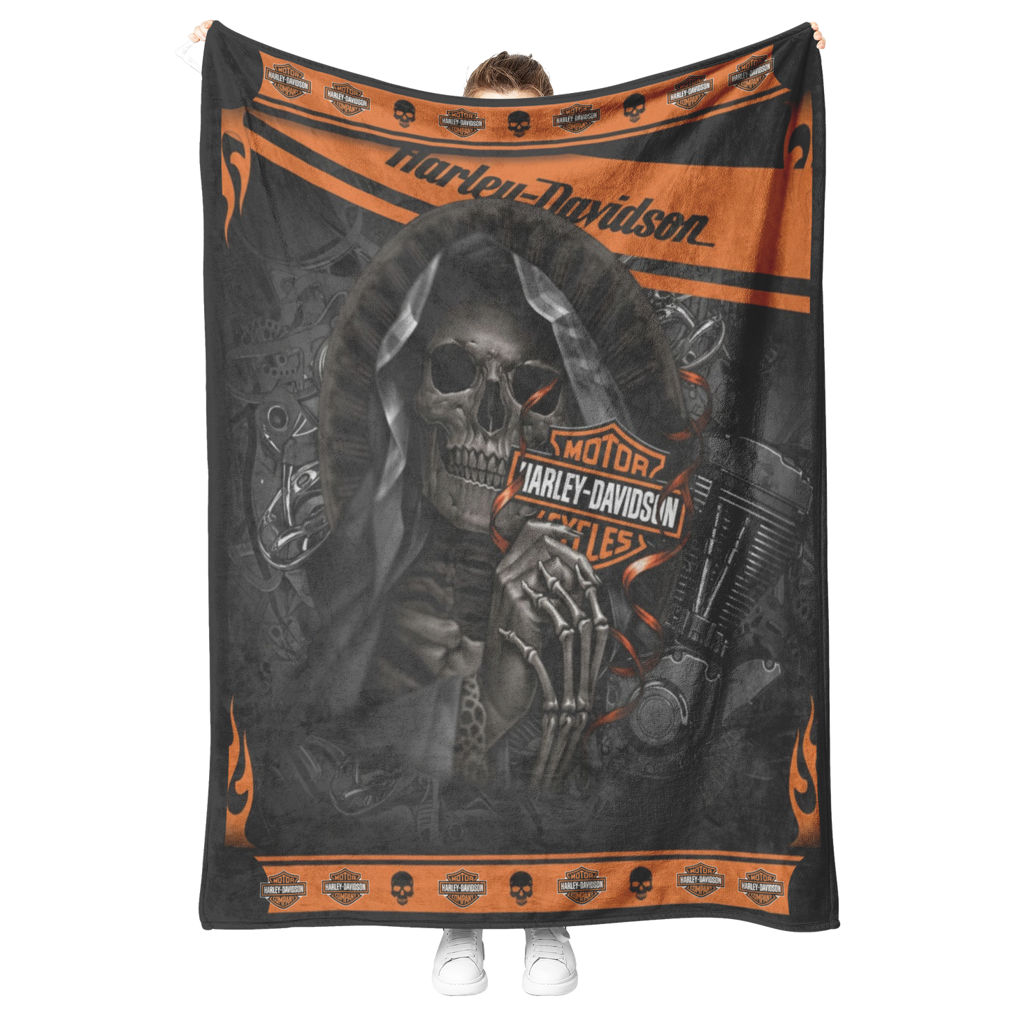 Reapers_Ride_Harley_Davidson_Velveteen__V_Blanket_Model_Mockup.png