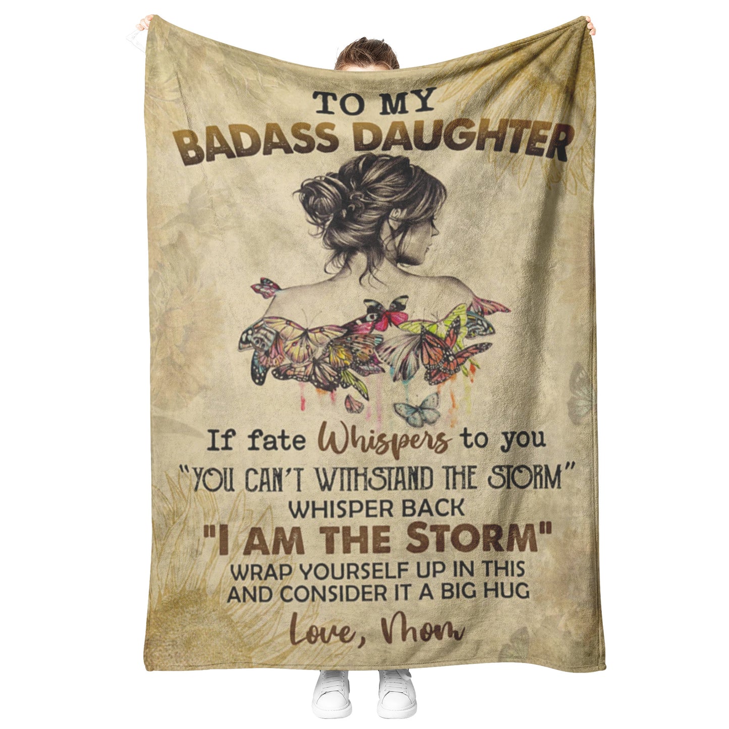 TO MY BADASS DAUGHTER BLANKET FROM MOM 60 X 80_ORIGINAL