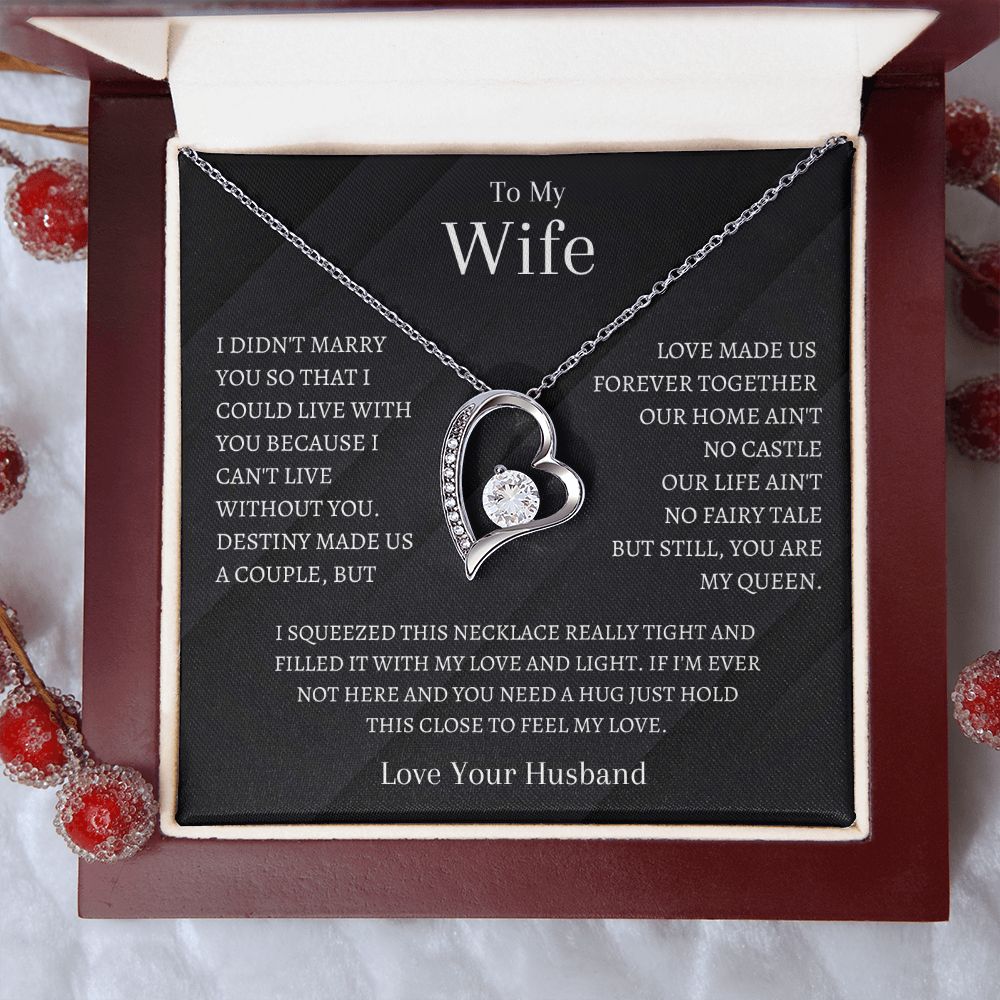 TO MY WIFE | FOREVER LOVE NECKLACE | LOVE MADE US FOREVER TOGETHER