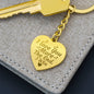 I LOVE YOU MORE THE END I WIN PERSONALIZED ENGRAVED HEART KEYCHAIN