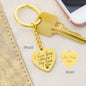 I LOVE YOU MORE THE END I WIN PERSONALIZED ENGRAVED HEART KEYCHAIN