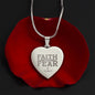 ENGRAVED PERSONALIZED HEART NECKLACE | FAITH OVER FEAR