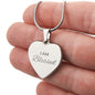 ENGRAVED PERSONALIZED HEART NECKLACE | I AM BLESSED
