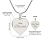 ENGRAVED PERSONALIZED HEART NECKLACE | I AM BLESSED