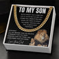 To My Son Necklace Lion, Gift for Son,To My Son From Dad, Birthday Gift For Son