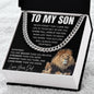 To My Son Necklace Lion, Gift for Son,To My Son From Dad, Birthday Gift For Son