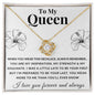TO MY QUEEN | YOU ARE MY INSPIRATION | ROSE WHITE | LOVE KNOT NECKLACE