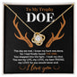 TO MY TROPHY DOE | MY LOVE FOR YOU WOULD NEVER END | LOVE KNOT NECKLACE