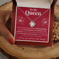 TO MY QUEEN | YOU ARE MY INSPIRATION | ROSE RED | LOVE KNOT NECKLACE