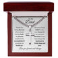 TO MY DAD | CUBAN LINK CHAIN WITH ARTISAN CROSS NECKLACE | THANKS FOR BEING THE MAN