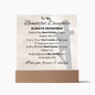 TO MY BEAUTIFUL DAUGHTER | ALWAYS REMEMBER | SQUARE ACRYLIC PLAQUE