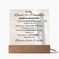 TO MY BEAUTIFUL DAUGHTER | ALWAYS REMEMBER | SQUARE ACRYLIC PLAQUE