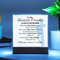 TO MY BEAUTIFUL DAUGHTER | ALWAYS REMEMBER | SQUARE ACRYLIC PLAQUE