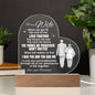 TO MY WIFE | I HAD YOU AND YOU HAD ME | HEART ACYLIC PLAQUE WHITE