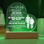 TO MY WIFE | I HAD YOU AND YOU HAD ME | HEART ACYLIC PLAQUE WHITE