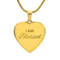ENGRAVED PERSONALIZED HEART NECKLACE | I AM BLESSED