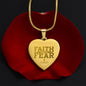 ENGRAVED PERSONALIZED HEART NECKLACE | FAITH OVER FEAR