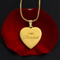 ENGRAVED PERSONALIZED HEART NECKLACE | I AM BLESSED