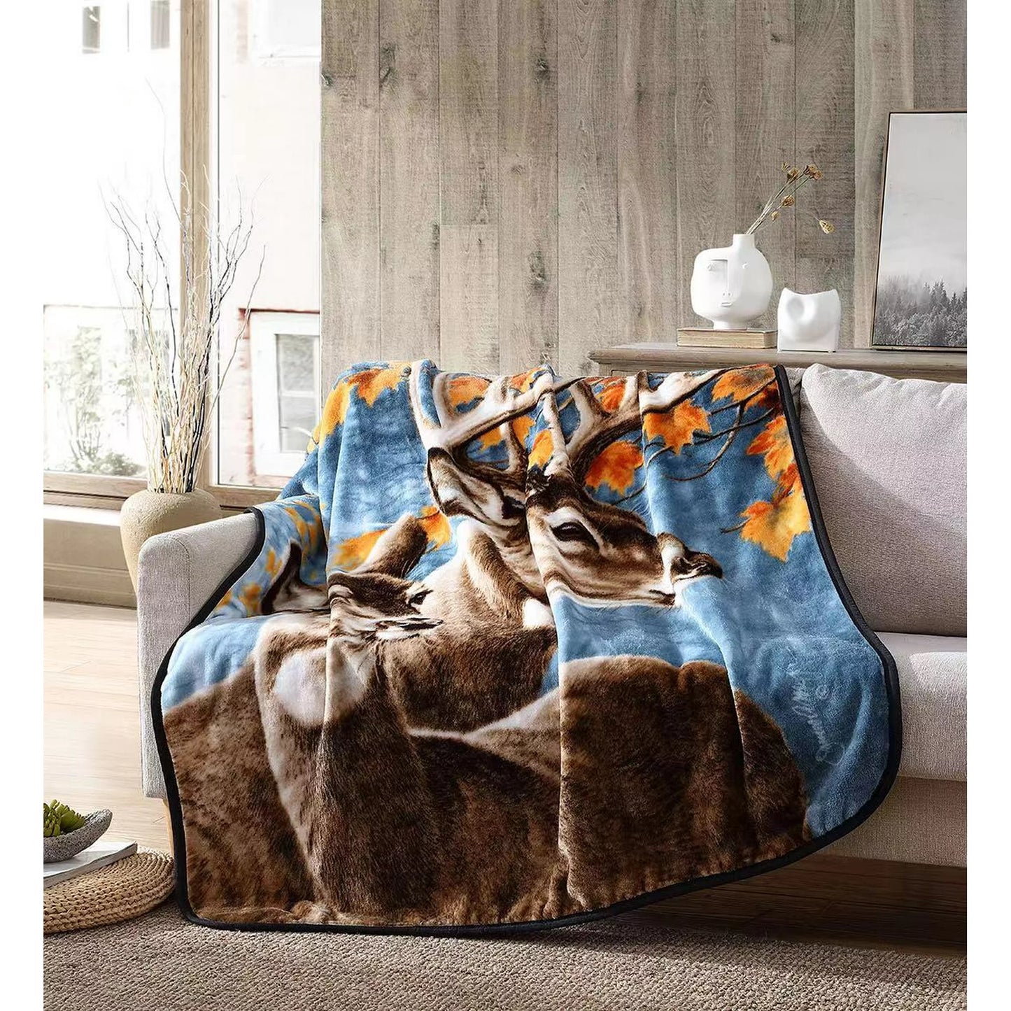 Untamed Frontier Deer Throw Blanket
