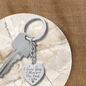 I LOVE YOU MORE THE END I WIN PERSONALIZED ENGRAVED HEART KEYCHAIN