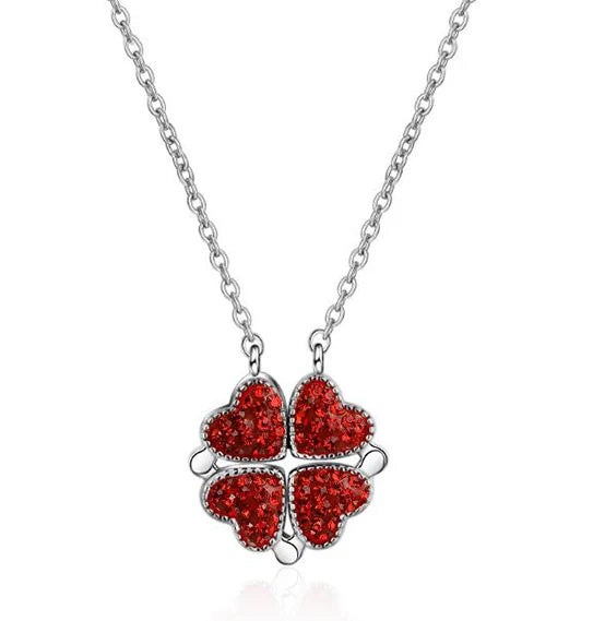 Enamel Stereoscopic Necklace Rings Earrings Rose Flower Jewelry Gift Box