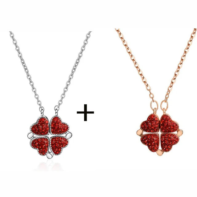 Enamel Stereoscopic Necklace Rings Earrings Rose Flower Jewelry Gift Box