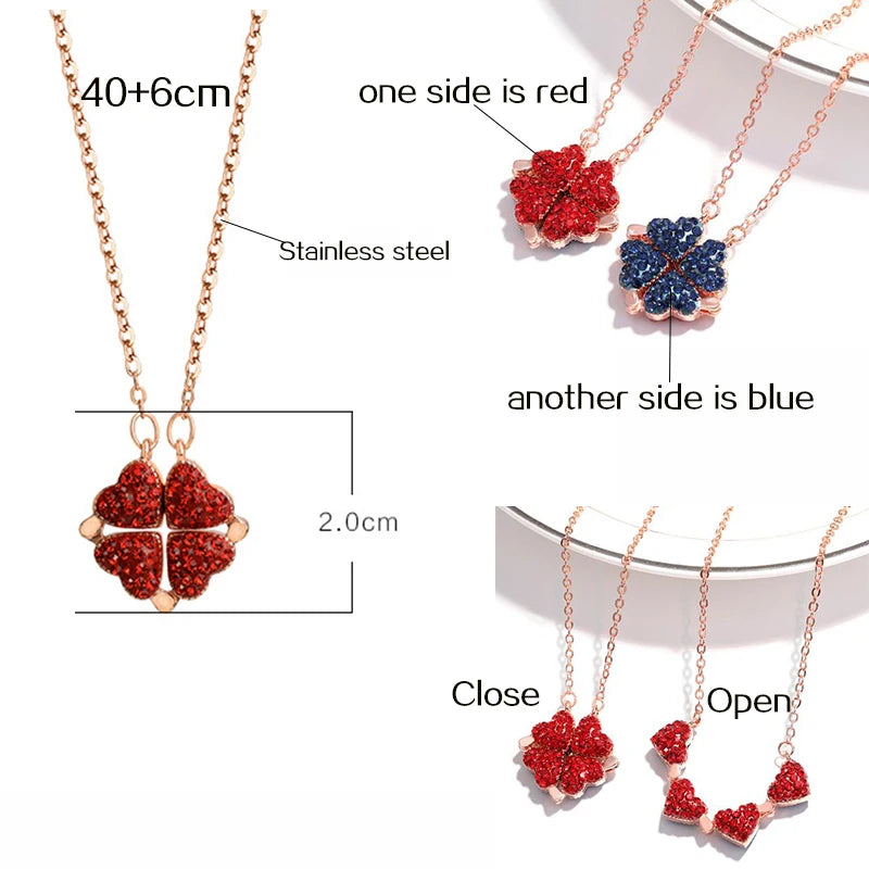 Enamel Stereoscopic Necklace Rings Earrings Rose Flower Jewelry Gift Box