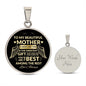 TO MY BEAUTIFUL MOTHER | CIRCLE PENDANT NECKLACE | YOU ARE THE BEST