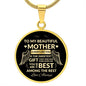 TO MY BEAUTIFUL MOTHER | CIRCLE PENDANT NECKLACE | YOU ARE THE BEST
