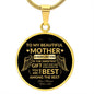 TO MY BEAUTIFUL MOTHER | CIRCLE PENDANT NECKLACE | YOU ARE THE BEST