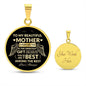 TO MY BEAUTIFUL MOTHER | CIRCLE PENDANT NECKLACE | YOU ARE THE BEST