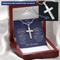 TO MY GRANDSON | STAINLESS STEEL CROSS NECKLACE | I WILL LOVE YOU FOREVER