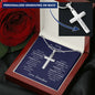 TO MY GRANDSON | STAINLESS STEEL CROSS NECKLACE | I WILL LOVE YOU FOREVER