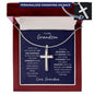 TO MY GRANDSON | STAINLESS STEEL CROSS NECKLACE | I WILL LOVE YOU FOREVER