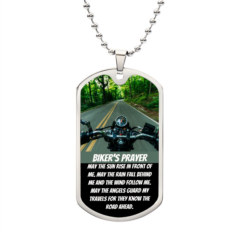BIKER'S PRAYER | LUXURY MILITARY NECKLACE