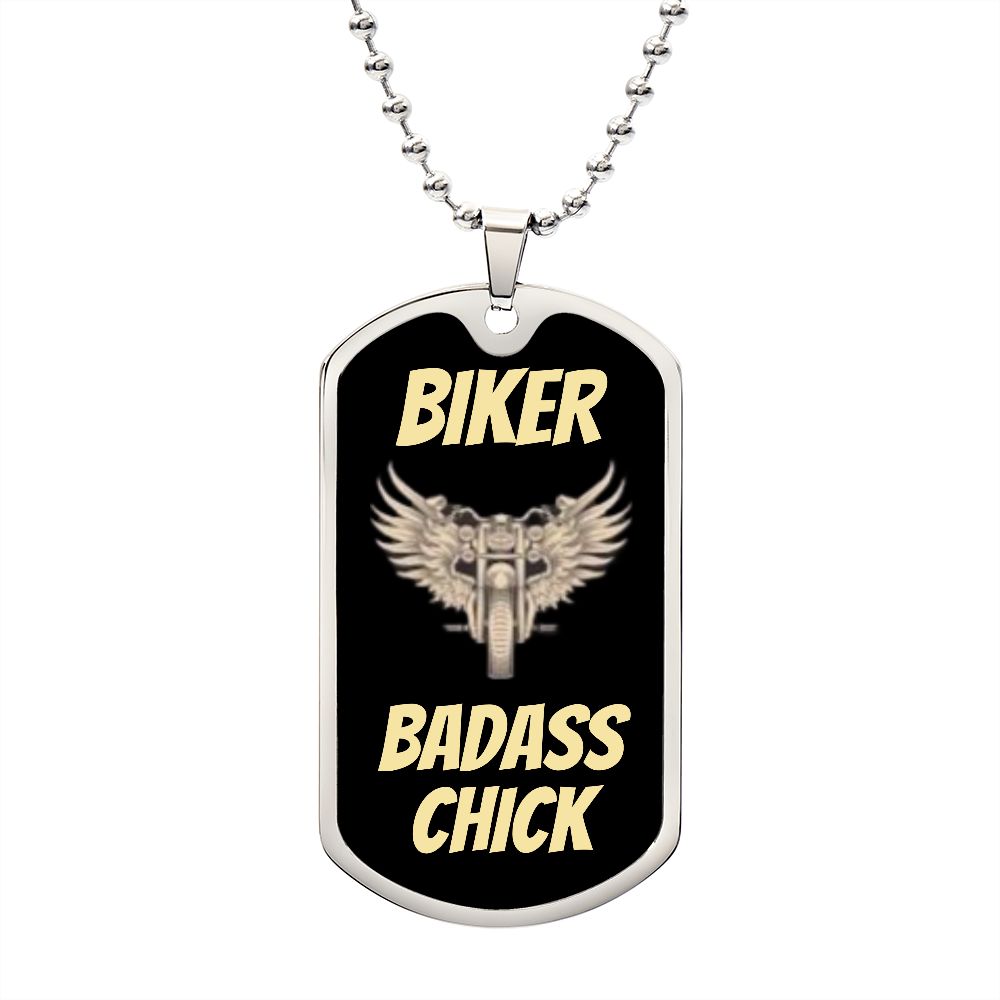 BIKKER BADASS CHICK | LUXURY MILITARY NECKLACE