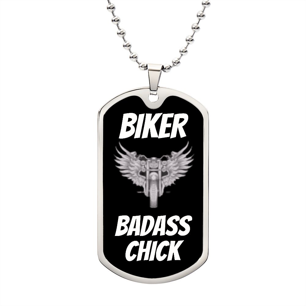 BIKER BADASS CHICK | LUXURY MILITARY NECKLACE |