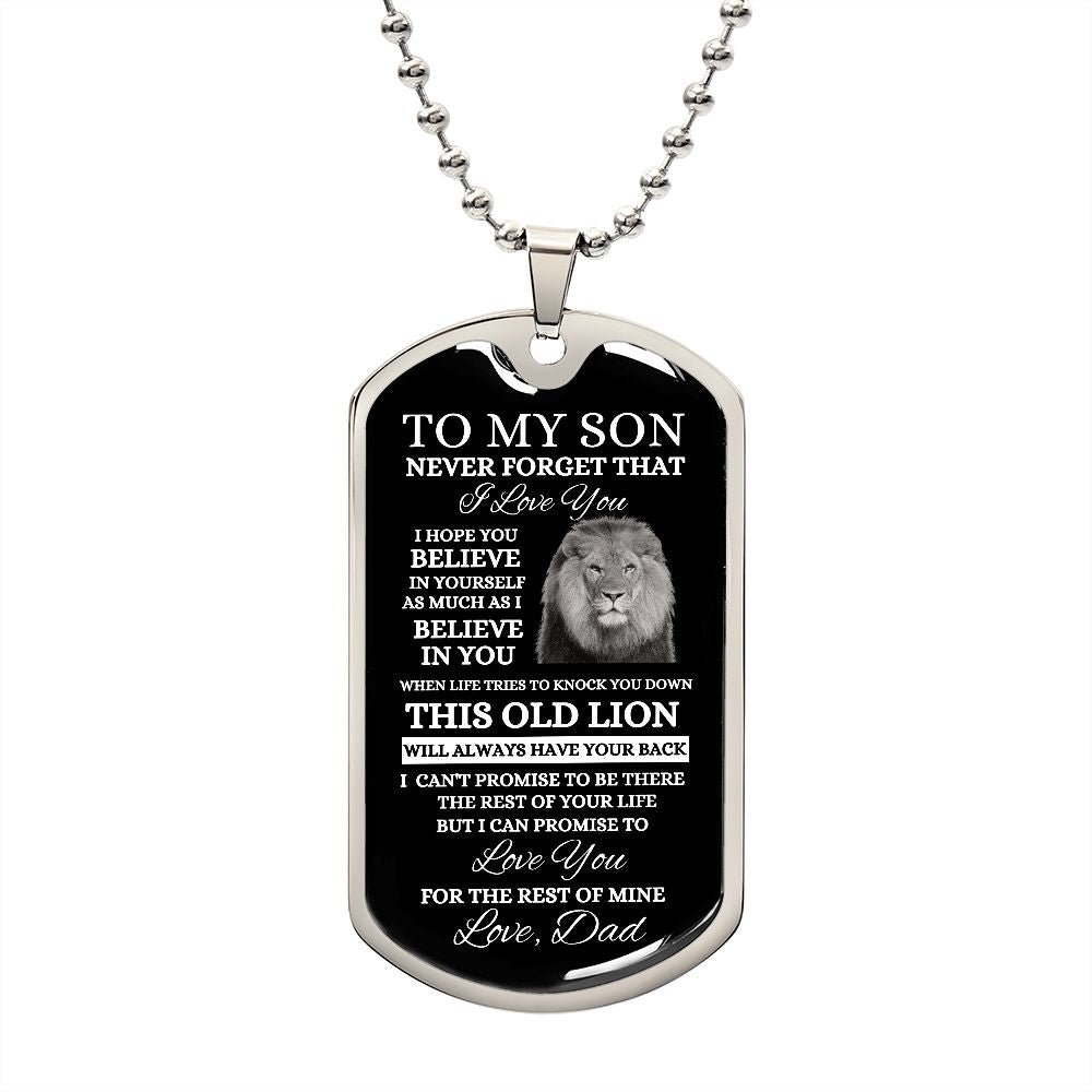 TO MY SON| LUXURY DOG TAG | I LOVE YOU