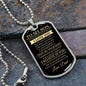 TO MY SON | LUXURY MILITARY NECKLACE DOG TAG | NEVER FORGET