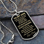 TO MY SON | DOG TAG | JUST BELIEVE IN YOU