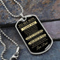 TO MY SON | LUXURY MILITARY NECKLACE DOG TAG | I LOVE YOU