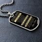 TO MY SON | LUXURY MILITARY NECKLACE DOG TAG | I LOVE YOU