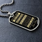 TO MY SON | LUXURY MILITARY NECKLACE DOG TAG | BELIEVE