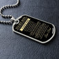 TO MY SON | LUXURY MILITARY NECKLACE DOG TAG | NEVER FORGET