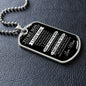 TO MY SON | LUXURY MILITARY NEKLACE DOG TAG | NEVER FORGET|