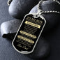 TO MY SON | LUXURY MILITARY NECKLACE DOG TAG | I LOVE YOU