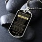 TO MY SON | LUXURY MILITARY NECKLACE DOG TAG | NEVER FORGET
